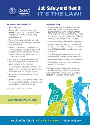 Free Alaska Safety and Health Protection on the Job Poster PDF (Job Safety Law Poster)