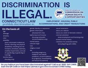 Free Connecticut Discrimination is Illegal Flyer PDF