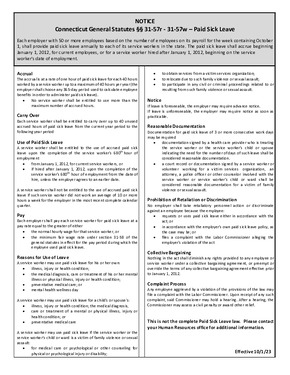 Free Connecticut Managed Care Labor Law Poster 2025