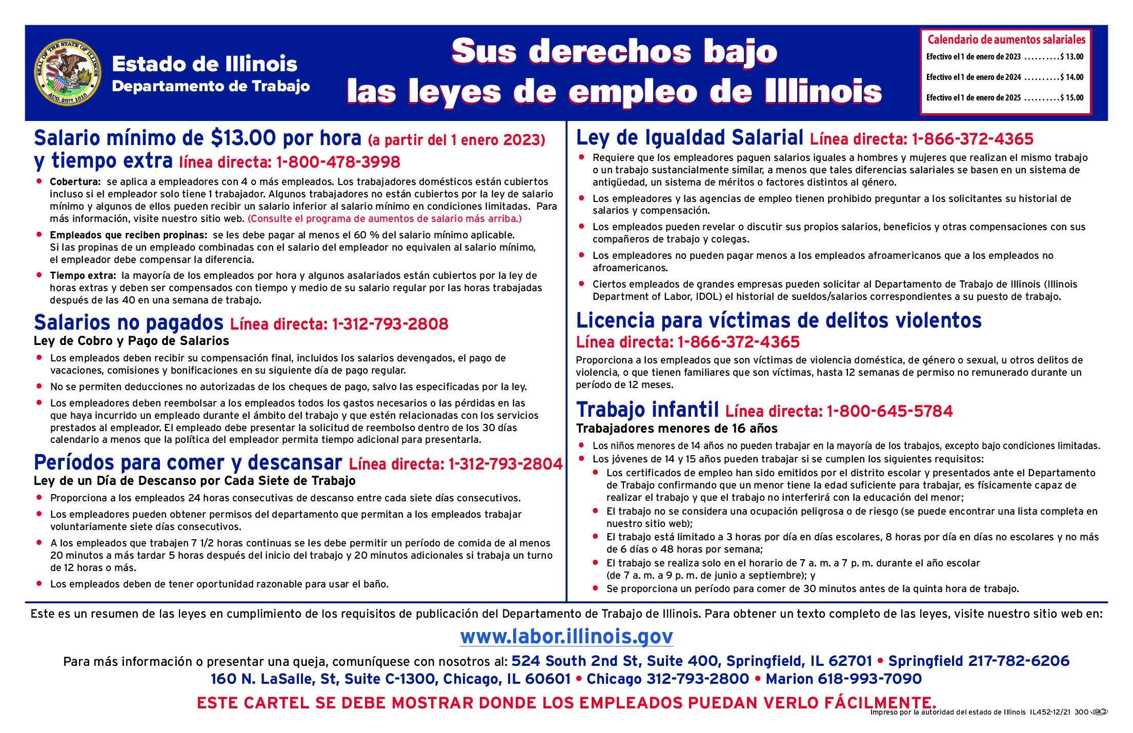Free Illinois Employment Laws Spanish 2023