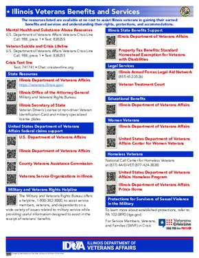 Free Illinois Veterans Benefits and Services PDF (General Labor Law Poster Poster)
