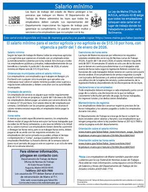 Free Maine Minimum Wage (Spanish) PDF