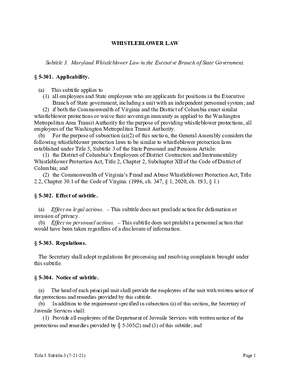 Free Maryland Whistle blower  PDF