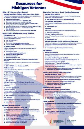 Free Michigan Veterans' Benefits PDF