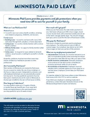 Free Minnesota Paid Family and Medical Leave PDF (General Labor Law Poster Poster)