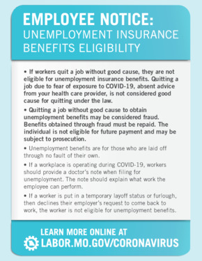  Coronavirus Employee Notice: Unemployment Insurance Benefits Eligibility PDF