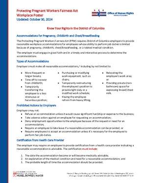 Free Washington Protecting Pregnant Workers Act  PDF